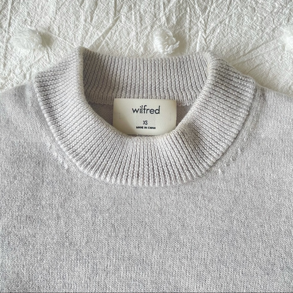 SOLD❌Aritzia Wilfred Mockneck Cropped Wool Sweater